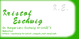 kristof eschwig business card